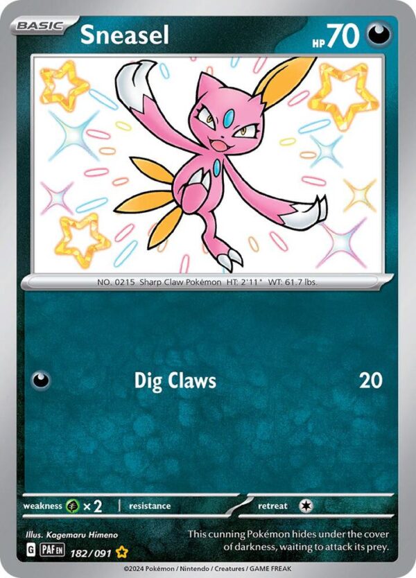 Sneasel 182/091 Holofoil SV: Paldean Fates Sneasel 182/091 Holofoil SV: Paldean Fates
