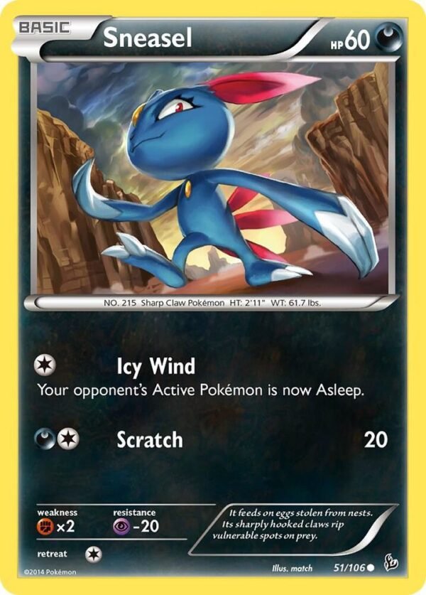Sneasel (51) 51/106 Reverse Holofoil XY – Flashfire
