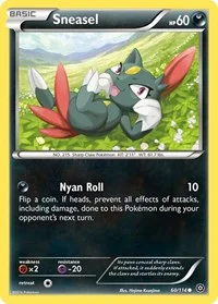 Sneasel | 60/114 | Reverse Holofoil | XY - Steam Siege Sneasel | 60/114 | Reverse Holofoil | XY - Steam Siege