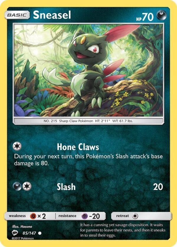 Sneasel 85/147 Normal SM – Burning Shadows