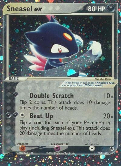 Sneasel ex 103/109 Holofoil Ruby and Sapphire