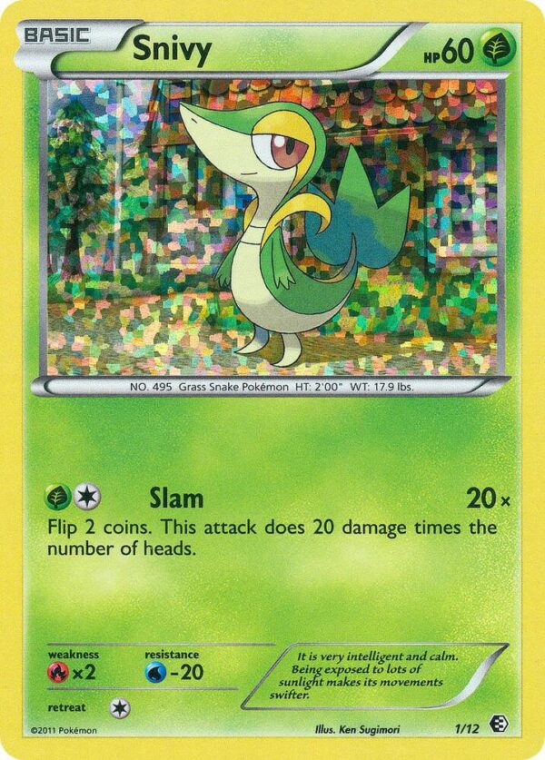 Snivy 1/12 001/012 Holofoil McDonald’s Promos 2011 Snivy 1/12 001/012 Holofoil McDonald’s Promos 2011