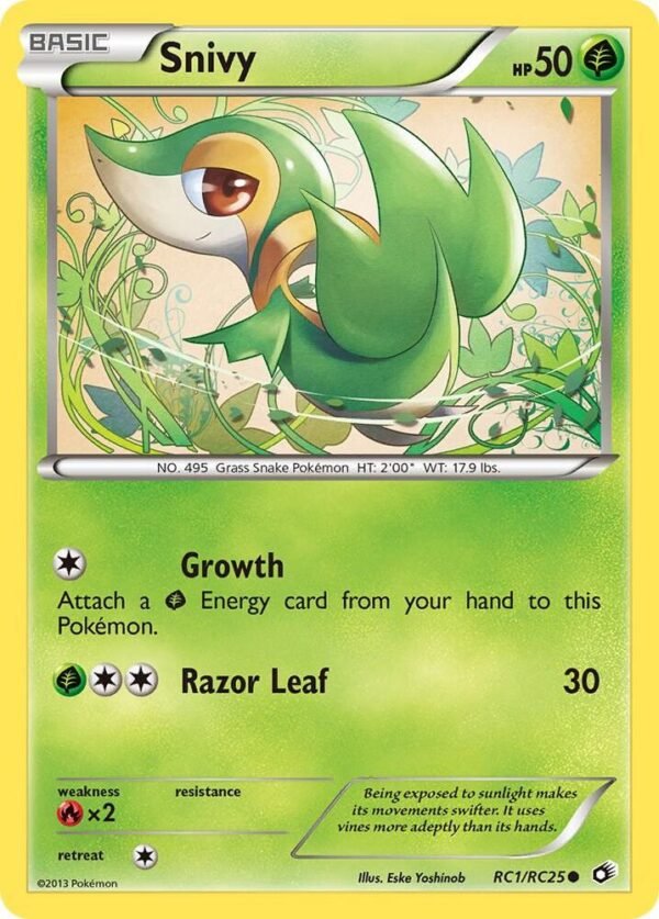 Snivy RC1/RC25 Holofoil Legendary Treasures: Radiant Collection Snivy RC1/RC25 Holofoil Legendary Treasures: Radiant Collection