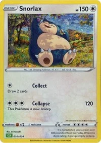 Snorlax | 016/034 | Holofoil | Trading Card Game Classic