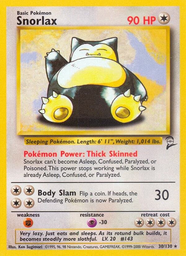 Snorlax 030/130 Normal Base Set 2 Snorlax 030/130 Normal Base Set 2