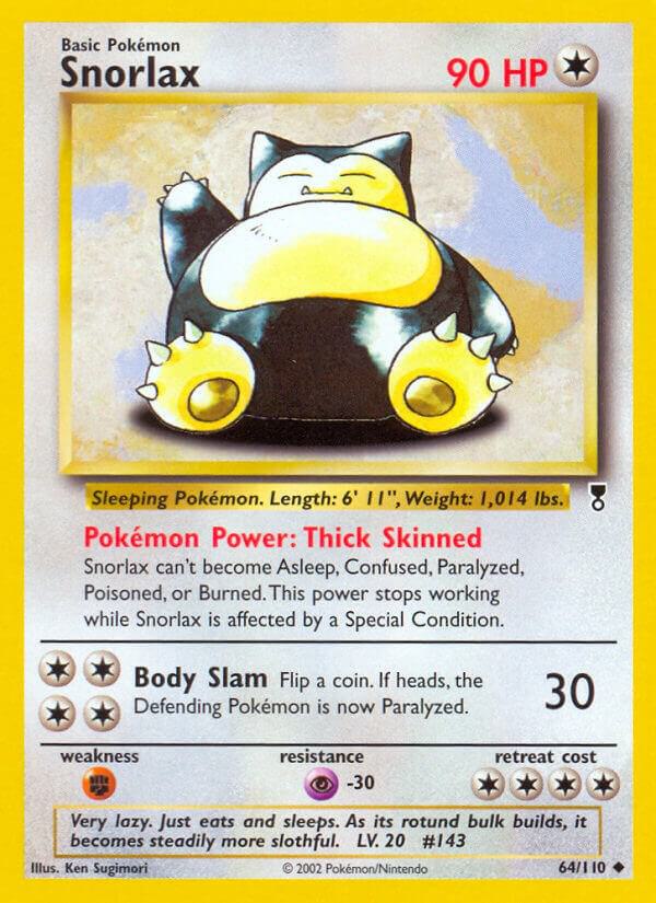 Snorlax 064/110 Reverse Holofoil Legendary Collection Snorlax 064/110 Reverse Holofoil Legendary Collection