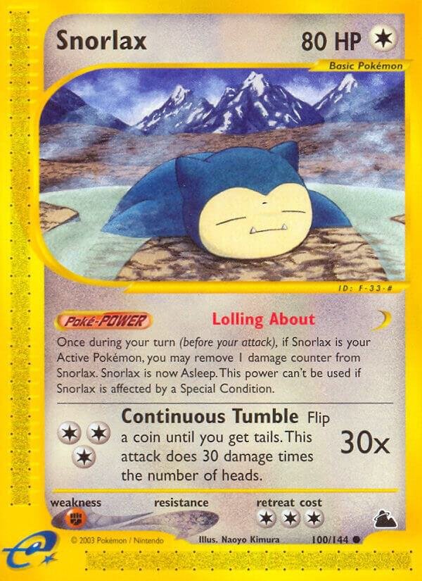 Snorlax 100/144 Normal Skyridge Snorlax 100/144 Normal Skyridge