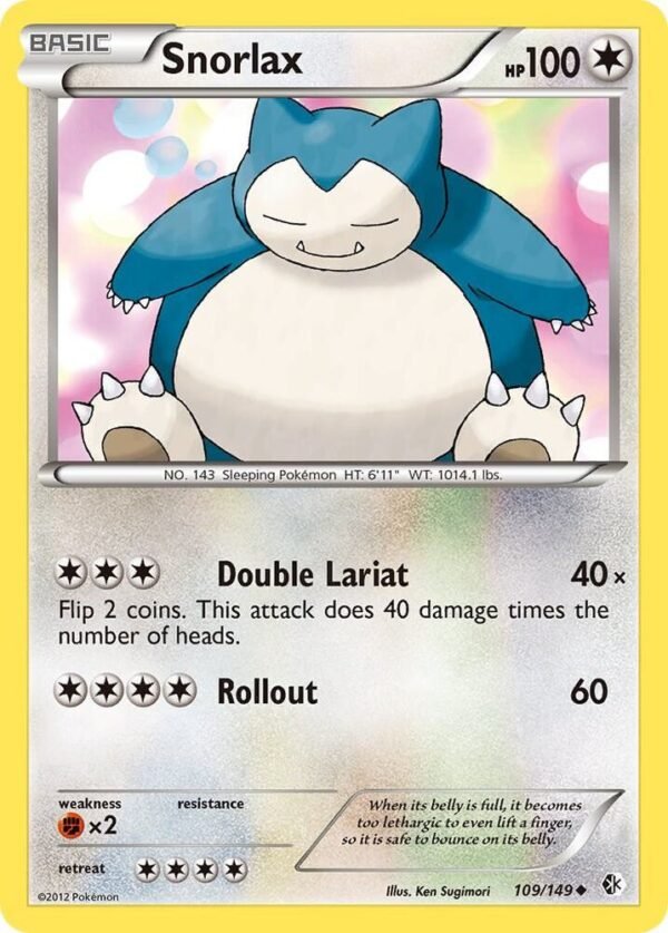 Snorlax 109/149 Reverse Holofoil Boundaries Crossed Snorlax 109/149 Reverse Holofoil Boundaries Crossed