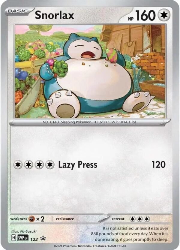 Snorlax 122 Holofoil SV: Scarlet & Violet Promo Cards