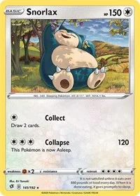 Snorlax | 141/192 | Normal | SWSH02: Rebel Clash