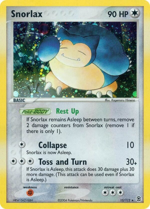 Snorlax 15/112 Holofoil FireRed & LeafGreen