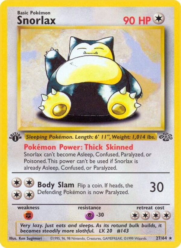 Snorlax (27) 27/64 Unlimited Jungle Snorlax (27) 27/64 Unlimited Jungle