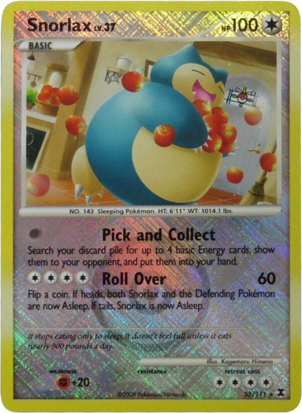 Snorlax 33/111 (League Promo) 033/111 Reverse Holofoil League & Championship Cards