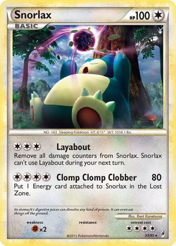 Snorlax 33/95 Reverse Holofoil Call of Legends