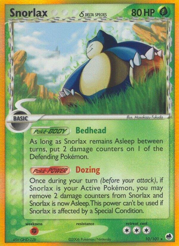 Snorlax (Delta Species) 10/101 Holofoil Dragon Frontiers