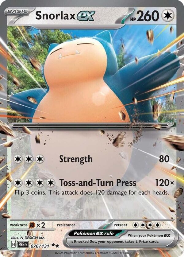 Snorlax ex 076/131 Holofoil SV: Prismatic Evolutions Snorlax ex 076/131 Holofoil SV: Prismatic Evolutions