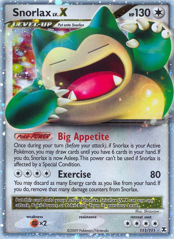 Snorlax Lv.X 111/111 Holofoil Rising Rivals