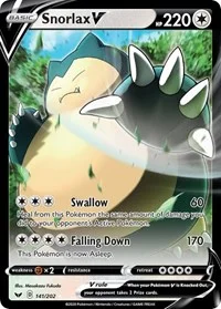 Snorlax V | 141/202 | Holofoil | SWSH01: Sword & Shield Base Set
