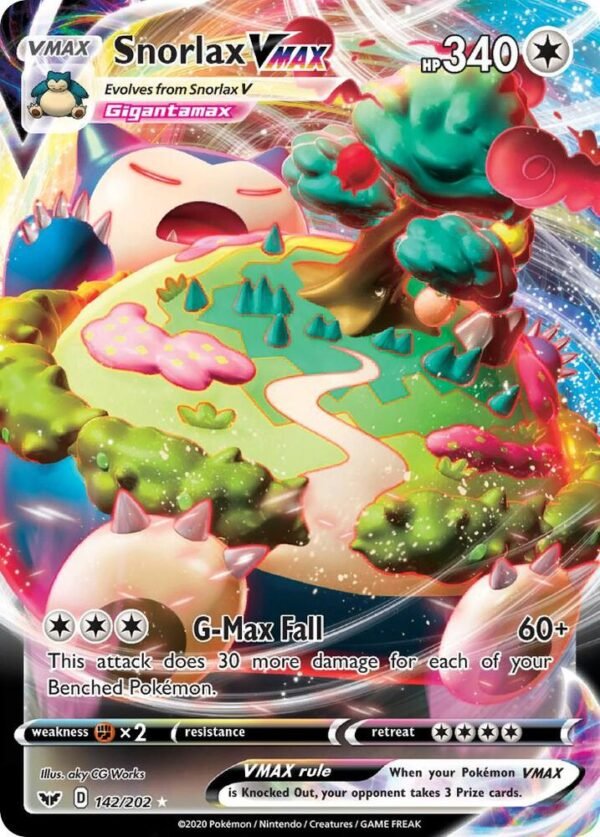 Snorlax VMAX 142/202 Holofoil SWSH01: Sword & Shield Base Set