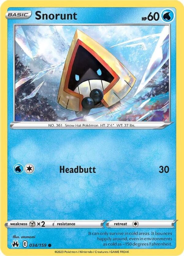 Snorunt 034/159 Normal Crown Zenith Snorunt 034/159 Normal Crown Zenith
