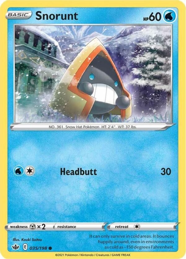 Snorunt 035/198 Normal SWSH06: Chilling Reign Snorunt 035/198 Normal SWSH06: Chilling Reign