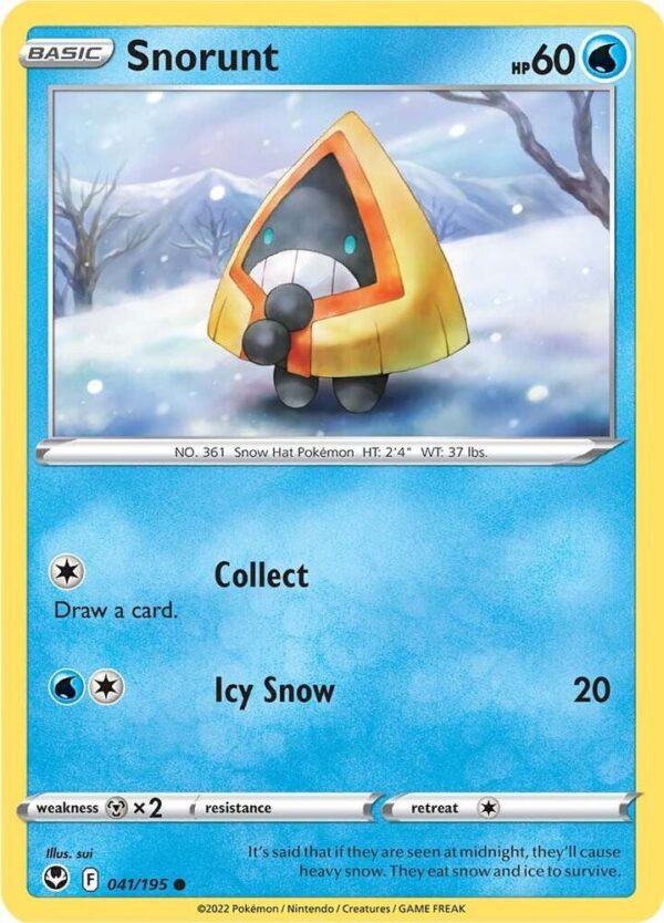 Snorunt 041/195 Normal SWSH12: Silver Tempest Snorunt 041/195 Normal SWSH12: Silver Tempest