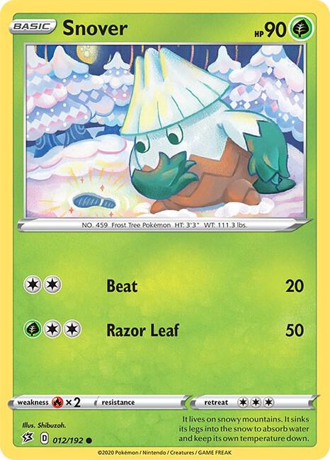 Snover 012/192 Reverse Holofoil SWSH02: Rebel Clash Snover 012/192 Reverse Holofoil SWSH02: Rebel Clash