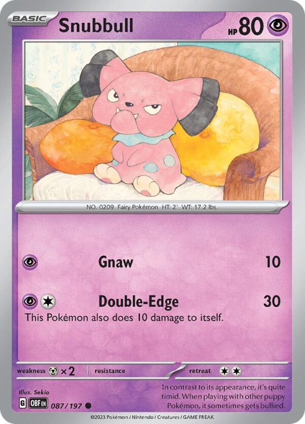 Snubbull 087/197 Normal SV03: Obsidian Flames Snubbull 087/197 Normal SV03: Obsidian Flames