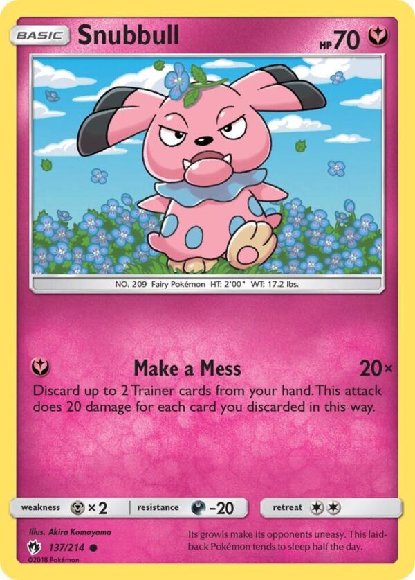 Snubbull 137/214 Reverse Holofoil SM – Lost Thunder