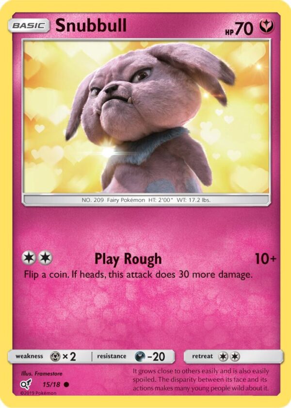 Snubbull (Holo Common) 15/18 Holofoil Detective Pikachu