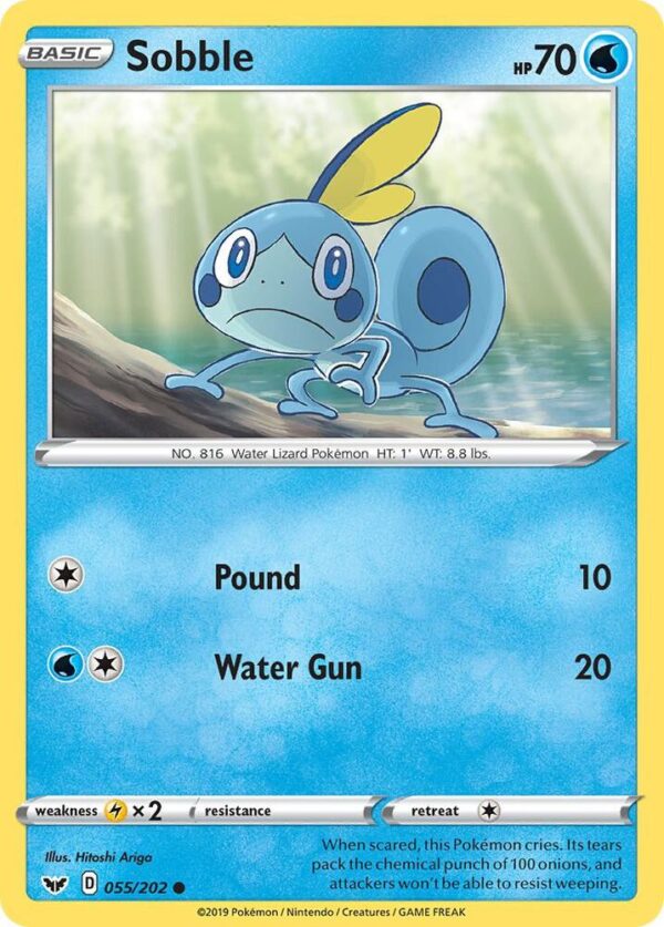 Sobble (055) 055/202 Reverse Holofoil SWSH01: Sword & Shield Base Set Sobble (055) 055/202 Reverse Holofoil SWSH01: Sword & Shield Base Set