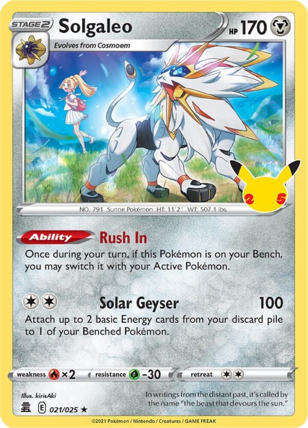 Solgaleo 021/025 Holofoil Celebrations