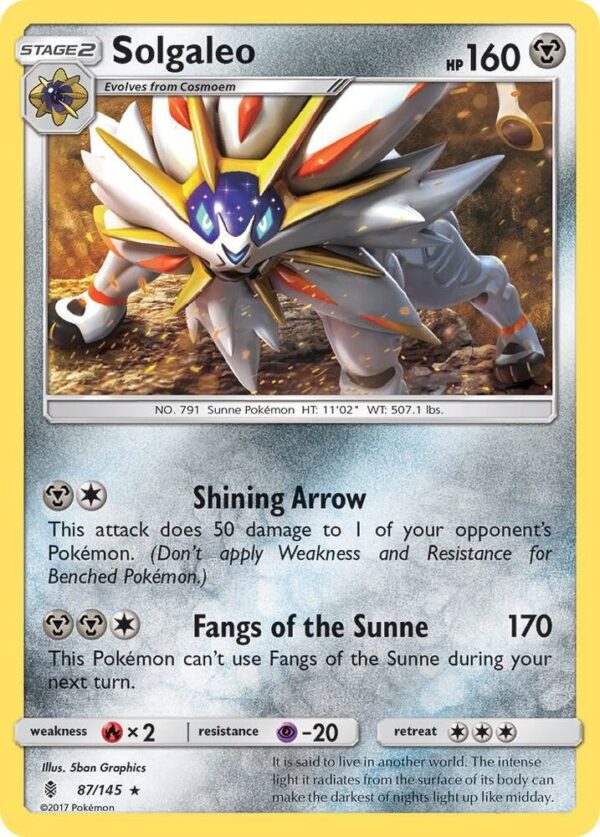 Solgaleo 87/145 Reverse Holofoil SM – Guardians Rising