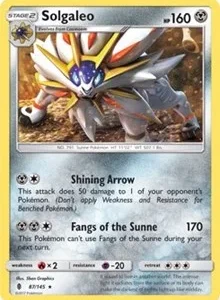 Solgaleo | 87/145 (SM Guardians Rising) | 087/145 | Holofoil | Deck Exclusives Solgaleo | 87/145 (SM Guardians Rising) | 087/145 | Holofoil | Deck Exclusives