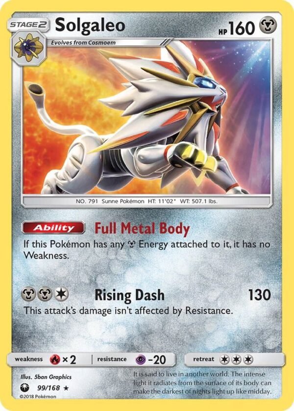 Solgaleo 99/168 Holofoil SM – Celestial Storm Solgaleo 99/168 Holofoil SM – Celestial Storm