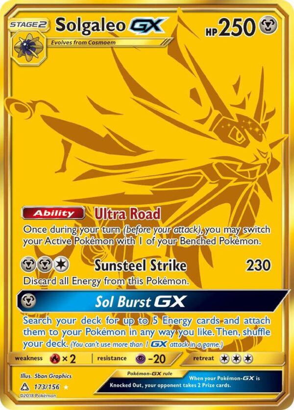 Solgaleo GX (Secret Rare) 173/156 Holofoil SM – Ultra Prism