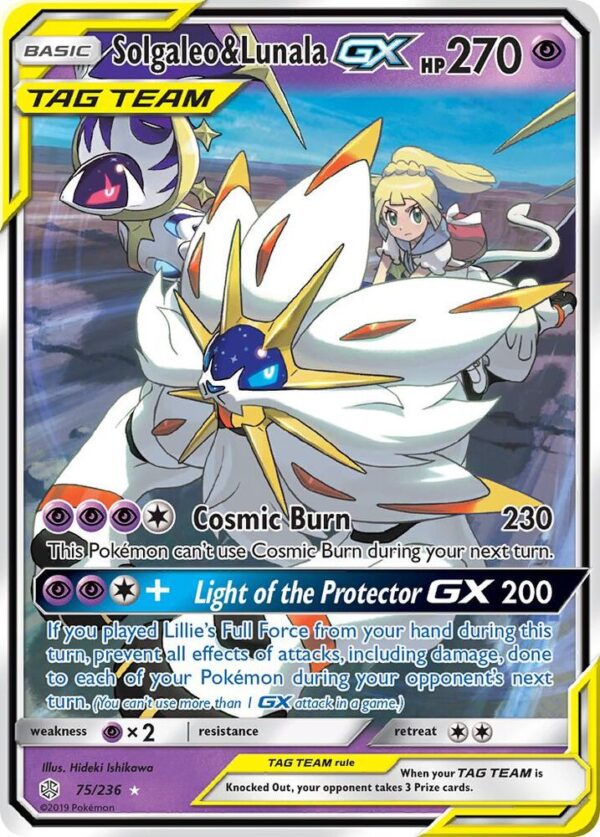 Solgaleo & Lunala GX 75/236 Holofoil SM – Cosmic Eclipse