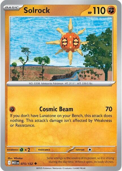 Solrock 075/132 Normal ME01: Mega Evolution