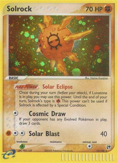Solrock 13/100 Reverse Holofoil Sandstorm