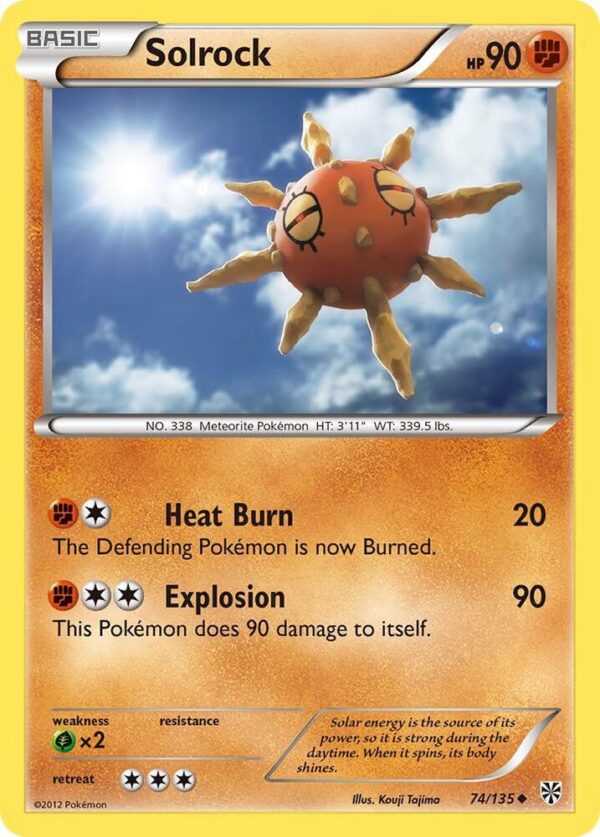 Solrock 74/135 Reverse Holofoil Plasma Storm Solrock 74/135 Reverse Holofoil Plasma Storm