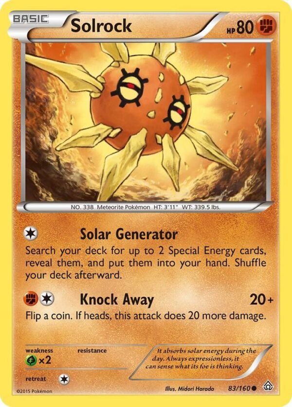 Solrock 83/160 Reverse Holofoil XY – Primal Clash Solrock 83/160 Reverse Holofoil XY – Primal Clash