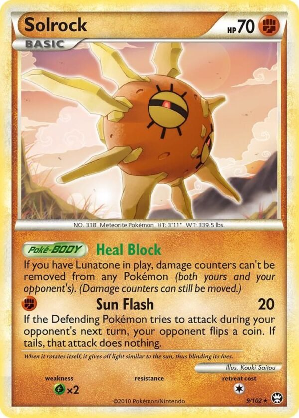 Solrock 9/102 Holofoil Triumphant Solrock 9/102 Holofoil Triumphant