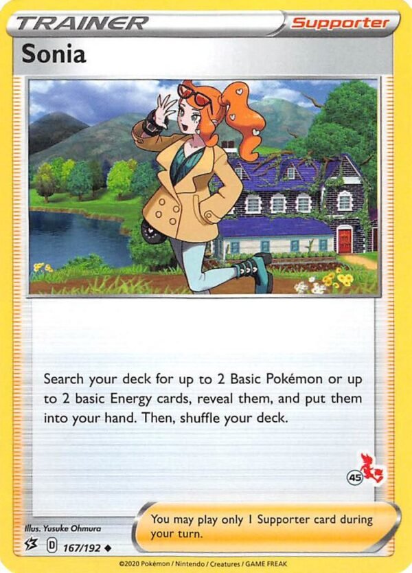 Sonia 167/192 (#45 Cinderace Stamped) Normal Battle Academy 2022