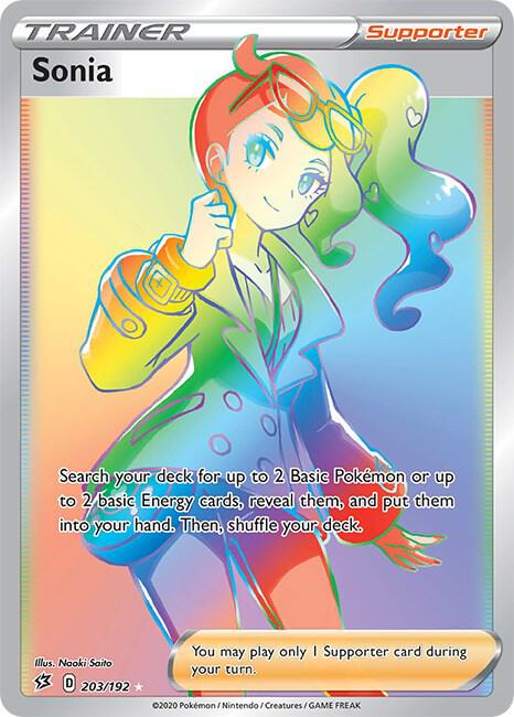 Sonia (Secret) 203/192 Holofoil SWSH02: Rebel Clash Sonia (Secret) 203/192 Holofoil SWSH02: Rebel Clash