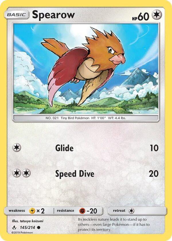 Spearow 145/214 Normal SM – Unbroken Bonds