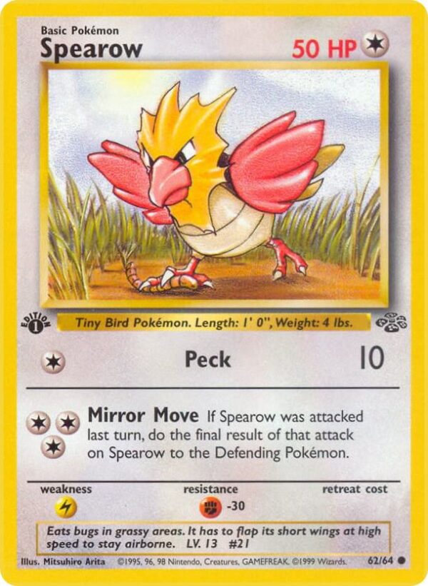 Spearow 62/64 1st Edition Jungle