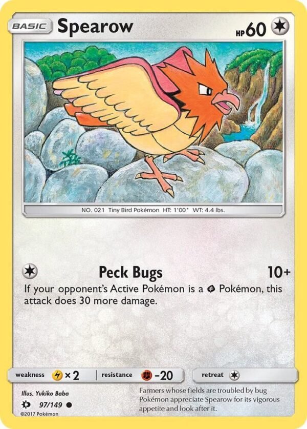Spearow 97/149 Normal SM Base Set
