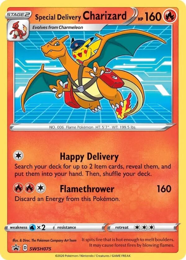 Special Delivery Charizard SWSH075 Holofoil SWSH: Sword & Shield Promo Cards