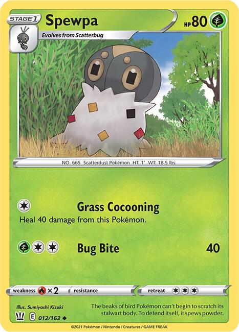 Spewpa 012/163 Reverse Holofoil SWSH05: Battle Styles