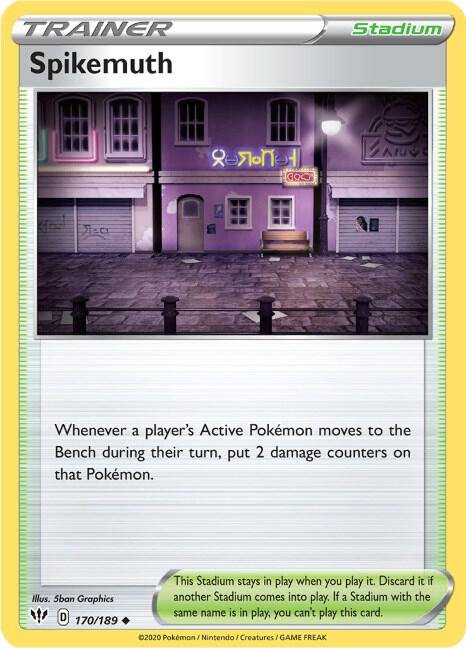 Spikemuth 170/189 Reverse Holofoil SWSH03: Darkness Ablaze Spikemuth 170/189 Reverse Holofoil SWSH03: Darkness Ablaze